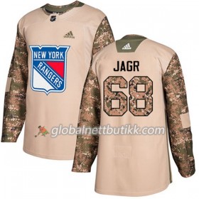 New York Rangers Hockeydrakt Jaromir Jagr 68 2017-2018 Camo Veterans Day Practice Adidas Authentic - Herre
